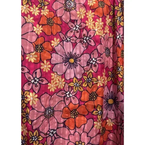 Ramy Brook Top Womens Eugenia Pink Floral Print Voluminous Blouse Top Size XS - Picture 6 of 8